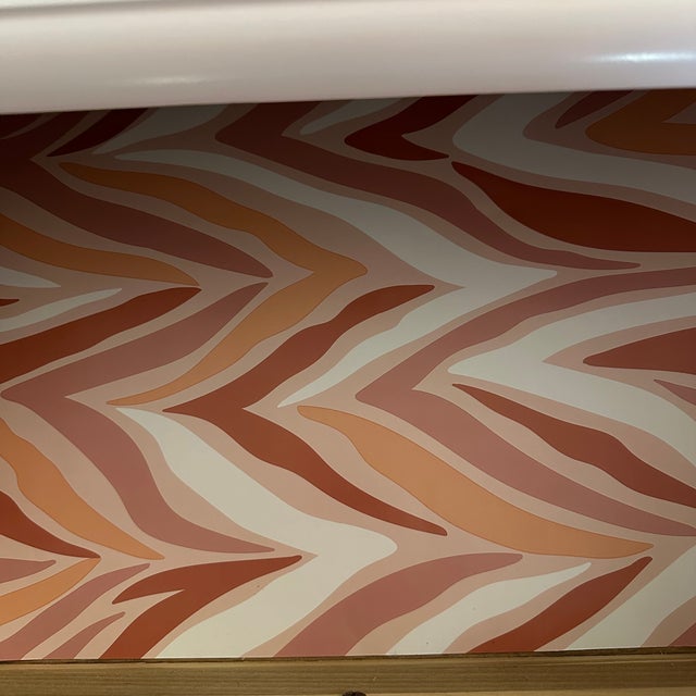 Pink 1970s Coastal Faux Bamboo “Wispy Pink” Nighstands - A Pair For Sale - Image 8 of 13