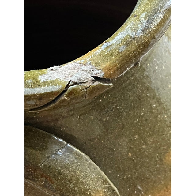 Olive Vintage Green Olive Jar For Sale - Image 8 of 12