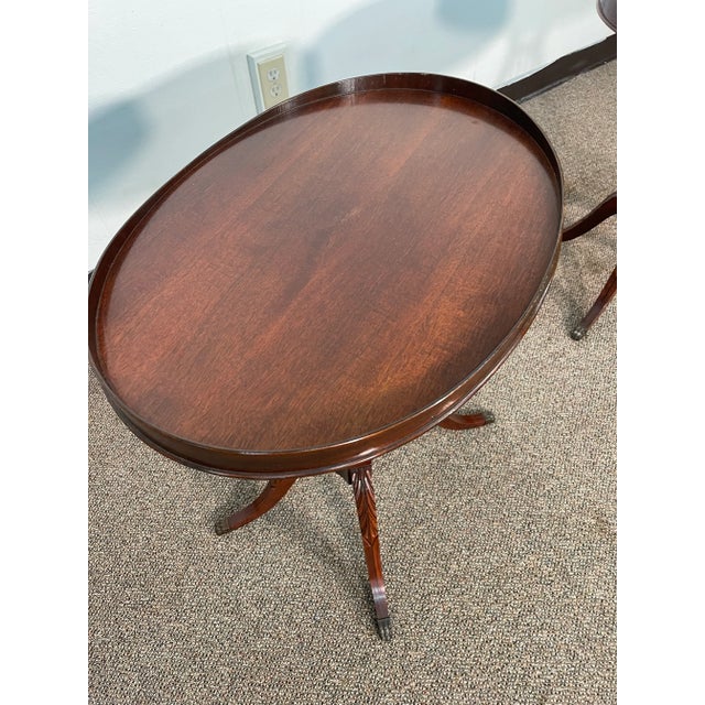 These beautiful stands have an amazing base. The tops have a great color and grain. Legs provide solid support and have no...