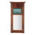 Early 19th Century Sheraton Mahogany Wall Mirror With Eglomise Panel of Red Jacke For Sale