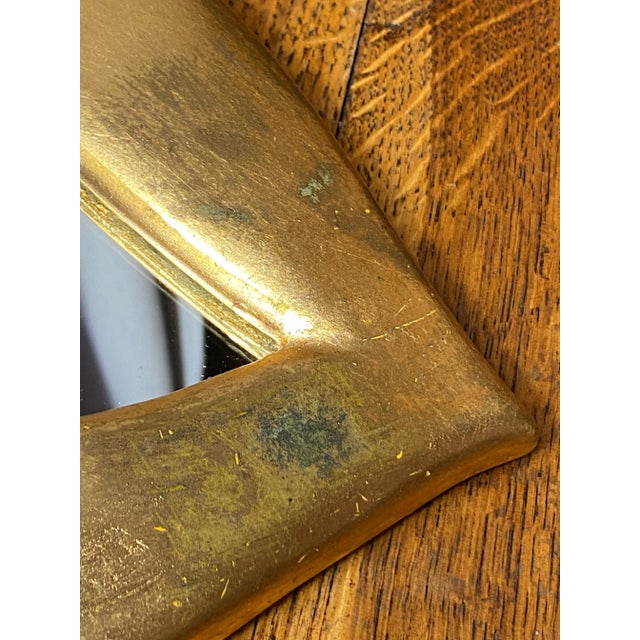 Gold Leaf Plaster Lip Mirror, 1970s For Sale - Image 4 of 12