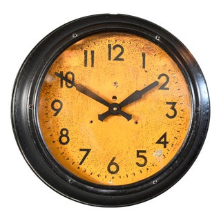 Vintage English Factory Clock, 1930s For Sale