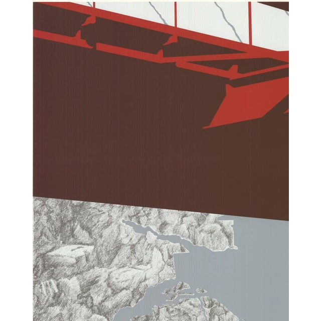Artist: Allan D'Arcangelo Title: Red Bridge Year: 1979 Signed: Yes Medium: Serigraph Paper Size: 46 x 35 inches ( 116.84 x...