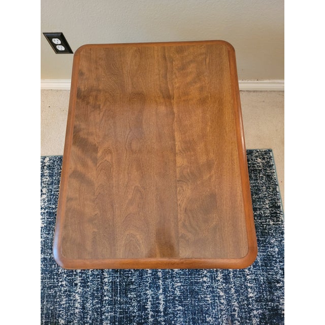 Traditional Vintage Ethan Allen Solid‑wood Side Table For Sale - Image 3 of 10