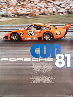 Porsche Cup Poster by Erich Strenger, 1981