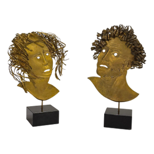 20th Century Busts of Romeo e Giulietta by Ernesto Lamagna, Italy - Set of 2