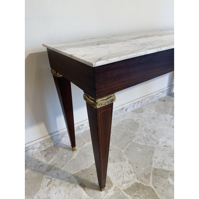 Console Table with Marble Top, 1950s For Sale - Image 4 of 7