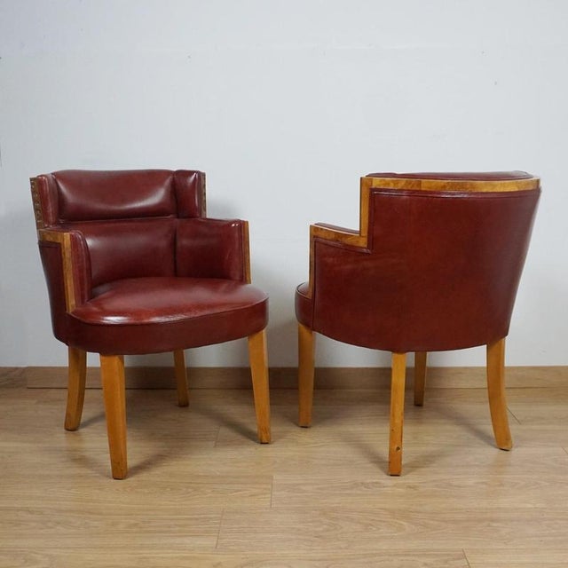 1930s Art Deco Chairs by Harry & Lou Epstein, 1930s, Set of 2 For Sale - Image 5 of 10