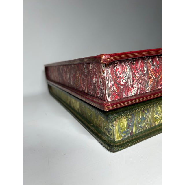 Red Late 20th Century Elephant Folio Investiture Boxes - A Pair For Sale - Image 8 of 12