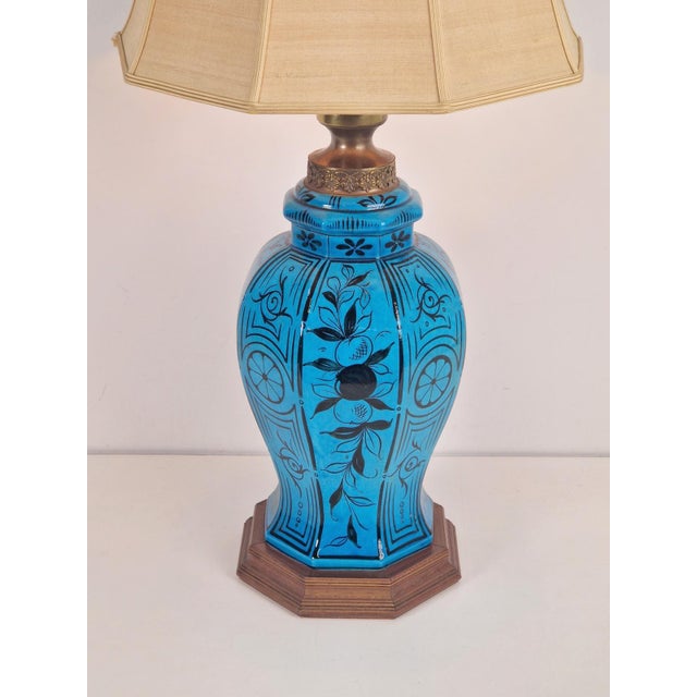 Large Middle Eastern Ceramic Table Lamp, 1950s For Sale - Image 6 of 13