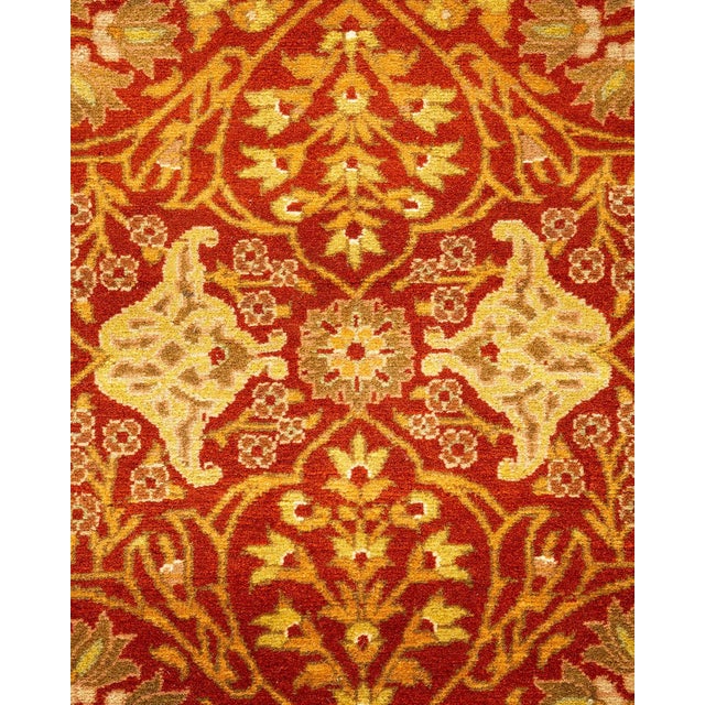 Traditional Mogul, One-of-a-Kind Hand-Knotted Area Rug - Orange, 2' 8" x 8' 3" For Sale - Image 3 of 8