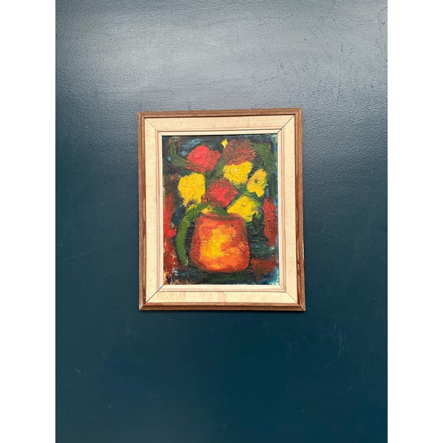 Yngve Johansson, Flowers in Vase, 1970, Oil on Canvas, Framed For Sale - Image 9 of 12