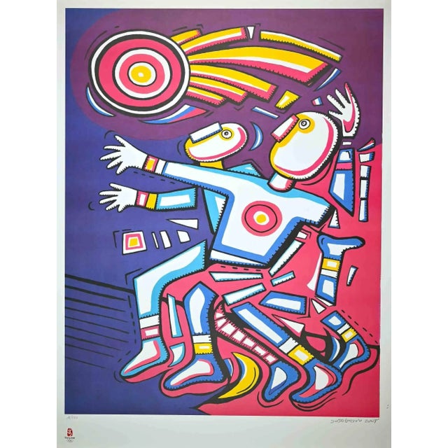 Athleticism is an original lithograph artwork realized by Alfredo Sosabravo. This artwork is from the portfolio The Unique...