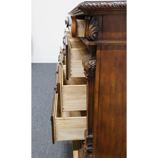 Wood Ashley Furniture Casa Mollino Pecan Rustic European 74" Triple Dresser B543-31 For Sale - Image 7 of 12