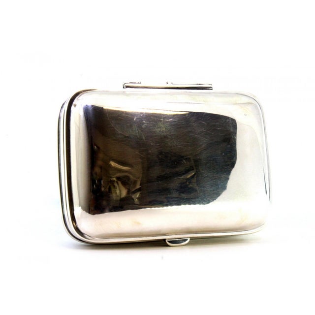 Smooth Silver Soap Dish with Applique For Sale - Image 5 of 8