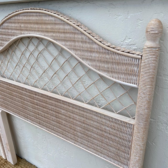 Vintage Twin Headboards by Henry Link Wicker A Pair Chairish