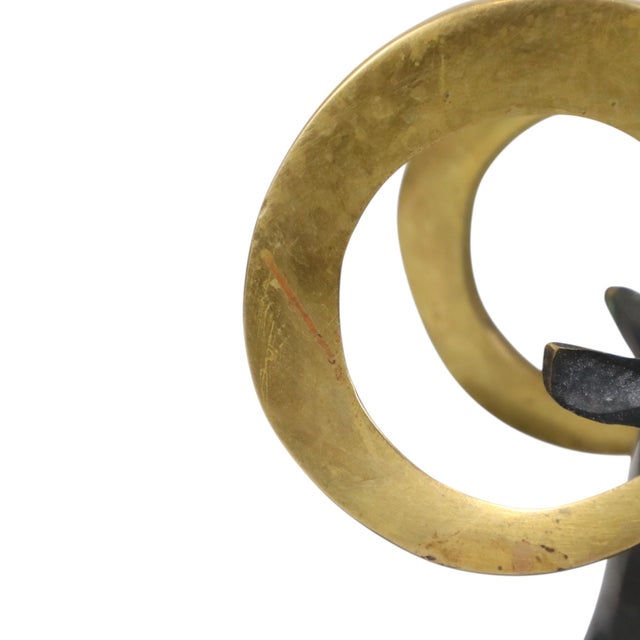 After Loet Vanderveen, Ram Statue, 1950s, Brass For Sale - Image 9 of 13