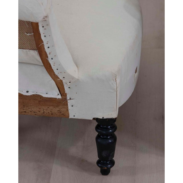Pair of 19th Century Napoleon III High Back Armchairs, Ready to Upholster For Sale - Image 12 of 14