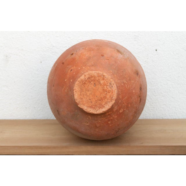 Large Mediterranean Terracotta Glazed Rim Floor Vase For Sale - Image 10 of 11