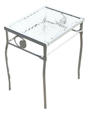 Mid-Century Wrought Iron Outdoor/ Patio Scrolling Side Table