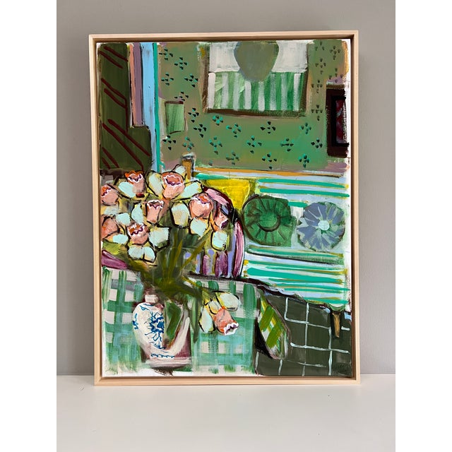 Original painting on stretched canvas, Daffodils is sold framed. The canvas itself measures 18x24 inches. The frame is a...