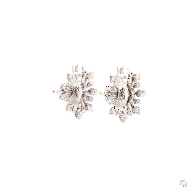 Gemstone 1.64 Carat Round Brilliant Cut Diamond Earrings, Pair For Sale - Image 7 of 9