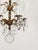 1950s Antique 5 Arm 5 Light Tiny Dancer Brass Cut Lead Glass Crystal Chandelier For Sale - Image 5 of 12