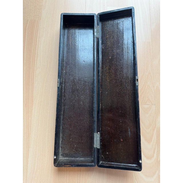 Antique Meiji Japanese Lacquer Box For Sale - Image 11 of 13