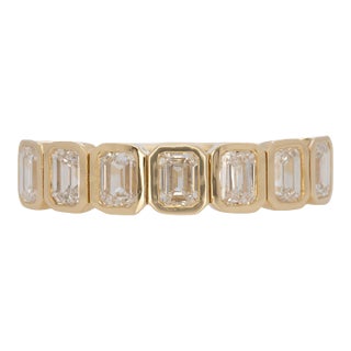 1Ct Lab Diamond Band Ring in Solid 14k Gold | Elegant Wedding Band, Size 6.75 For Sale