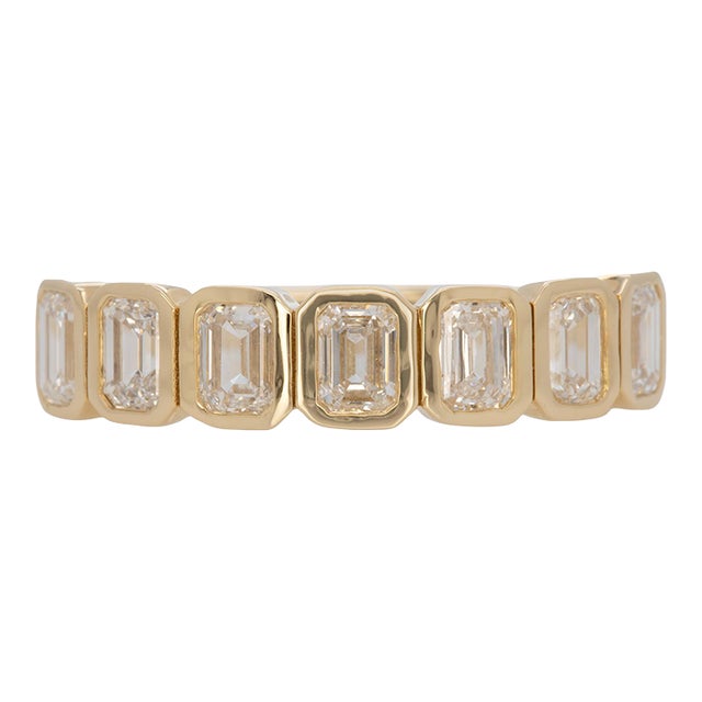 1Ct Lab Diamond Band Ring in Solid 14k Gold | Elegant Wedding Band, Size 6.75 For Sale