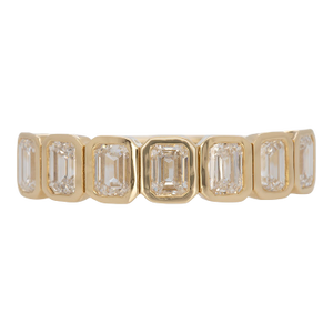 1Ct Lab Diamond Band Ring in Solid 14k Gold | Elegant Wedding Band, Size 6.75