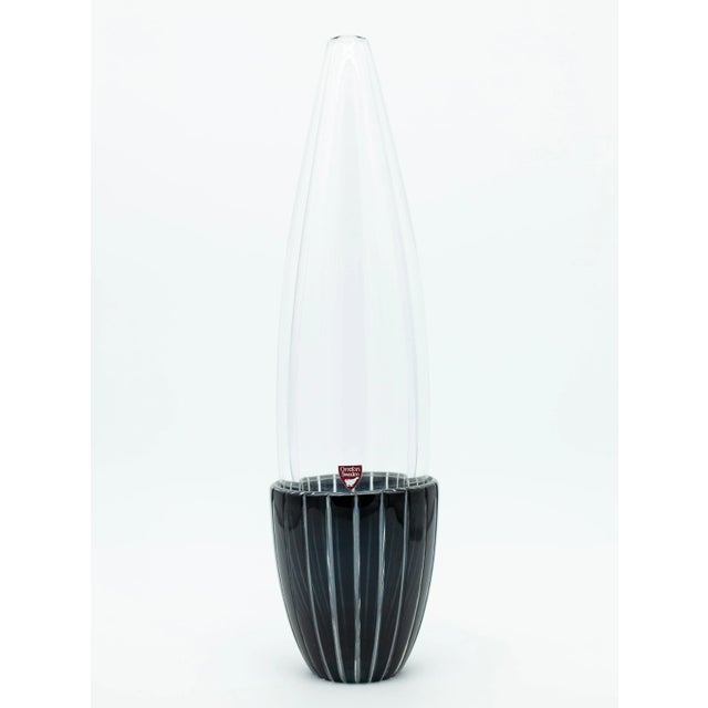 Orrefors Glass Vase by Matz Borgström for Orrefors Gallery, Sweden, 1988 For Sale - Image 4 of 6