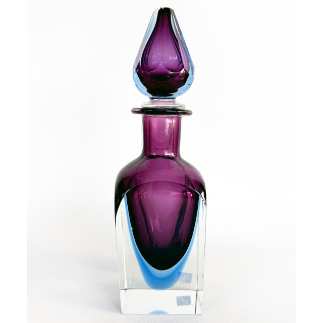 Mid 20th Century Mid 20th Century Mario Pinzano Seguso Vda Murano Sommeroso Decanter, Mid-Century Modern For Sale - Image 5 of 7