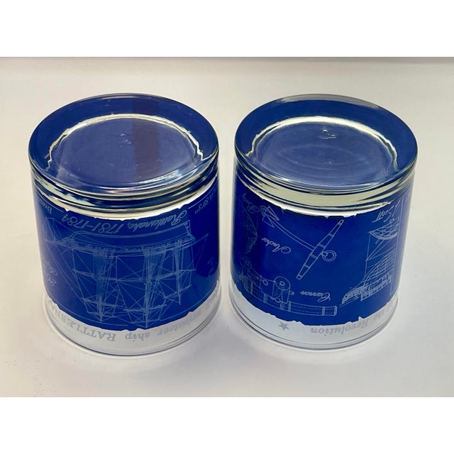 Mid 20th Century Libbey Sailing Ship Lowball Glasses- A Pair For Sale In Jacksonville, FL - Image 6 of 6