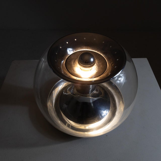Silver Table Lamp in Chrome from Luci Italia, 1960s For Sale - Image 8 of 13