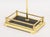 Mid 20th Century Modern Brass and Black Marble Fireplace Tool Set For Sale - Image 5 of 14