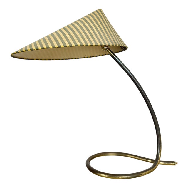 Mid-Century Modern Looped Brass Table Light by J.T Kalmar, Austria, 1950s For Sale