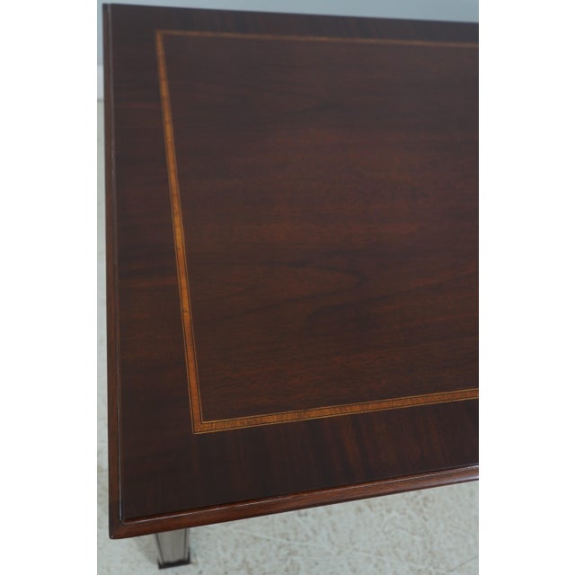 Council Craftsman Inlaid Mahogany Chippendale Desk For Sale - Image 14 of 17