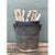 Vintage Patinated Wood Bucket For Sale - Image 4 of 12