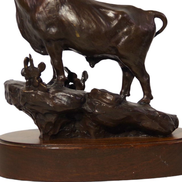 Wood G. Harvey'S "A Breed Apart". Limited Edition Bronze #34 of 100 on a Wooden Base. Stamped, Signed, Titled, and Numbered. 1981 For Sale - Image 7 of 12