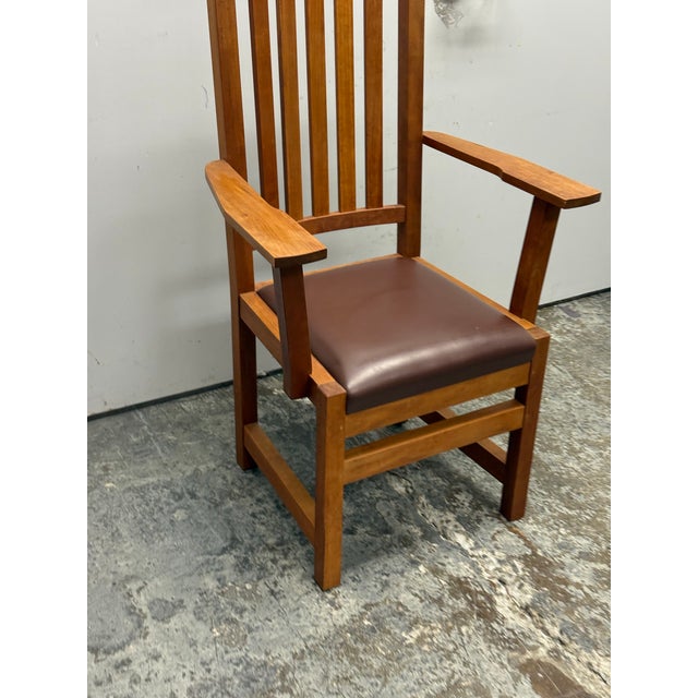 Thomas Moser Oak Armchair, Vintage For Sale - Image 9 of 12