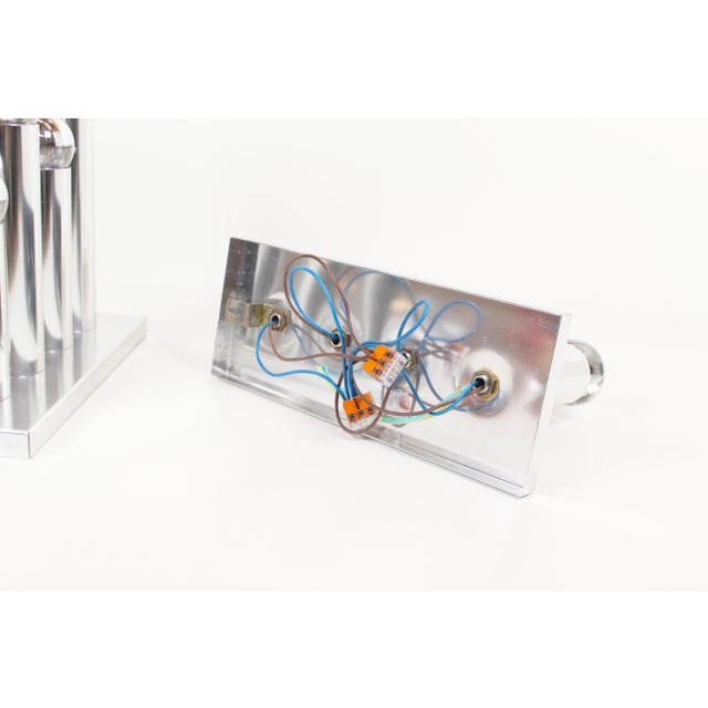 Polished Wall Lamps by Gaetano Sciolari, 1970s, Set of 2 For Sale - Image 3 of 8