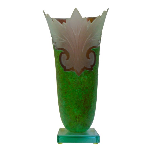 1990s Guenther Luna Studio Art Glass Vase For Sale