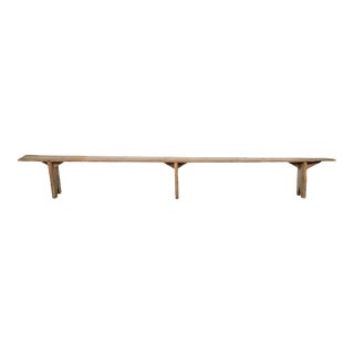 Early 20th Century French Wood Bench For Sale