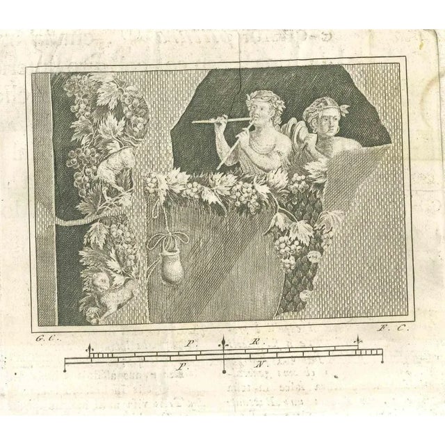 Roman Fresco with Mythological Animals from "Antiquities of Herculaneum" is an etching on paper realized by Ferdinando...