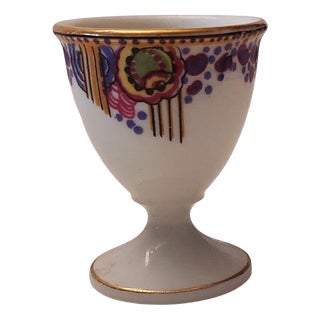 Egg Cup in Gold and Porcelain from Limoges, France, 1970 For Sale