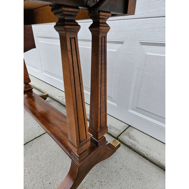 Mahogany Regency Drop Leaf Sofa or Console Table For Sale - Image 10 of 14