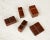 Danese Set of Bruno Munari for Danese Rosewood Rubber Mail Stamps For Sale - Image 4 of 9