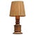 Mid-Century Accent Table Lamp in Oak and Patinated Brass with Raffia Shade, 1950s For Sale - Image 11 of 11