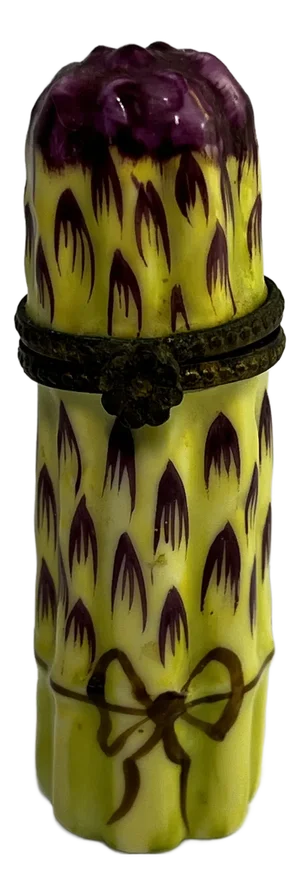 1970s Vintage Limoges Asparagus Trinket Box